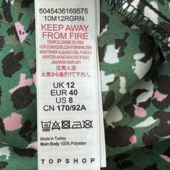 Topshop Dress Size 8 Pink Green Cutout Back Party Girly Wedding Guest Pretty EUC - Picture 9 of 10